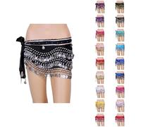 Générique Costume Carnaval 2026, Écharpe de hanche à franges et sequins danse orientale, accessoire costume spectacle fête et entraînement