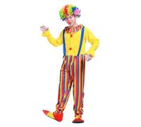 Générique Costume Carnaval, Déguisement Carnaval Costume Clown Polyvalent pour Hommes et Femmes, Tenue de Spectacle Cirque avec Jupe Tutu pour Cosplay Halloween et fête