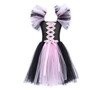 Générique Costume Carnaval Tout Petit Enfant Sorcière Magnifique Robe Noire Déguisement Cosplay Fête Robe Tutu Courte Couleur Mixte Princesse Carnaval Soirée Déguisée(D, 6)