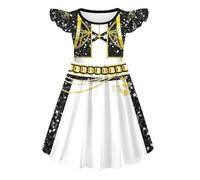 Générique Costume Chasseuse De Démons Hunters Pour Fille 3-12 Ans - Tenue Cosplay Confortable En Polyester - Pour Spectacle, Fête Scolaire, Carnaval Et Rassemblement Festif