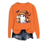 Générique Costume Citrouille Femme Halloween Vetement Deguisement Vampire Haut Chemise Sweat Shirt Vêtements Squelette Tee Pull Sweat-Shirt Tshirt