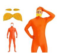 Générique Costume complet orange pour homme et femme, costume de Slenderman, costume d'écran orange costume pour Halloween, carnaval, cosplay