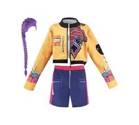 Générique Costume Cosplay Anime D'Halloween, Déguisement Shorts De Veste Avec Une Perruque Complète, Pop Star Dress Up Tenues De Scène Pour Le Performance Du Festival Du Carnaval