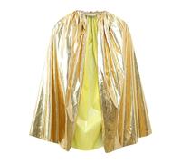 Générique Costume da Principessa per Bambini con Mantello e Vestito, Abito da Festa per Halloween e Carnevale, Morbido Tessuto in Poliestere, Adatto a Bambine e Bambini 2-10 Anni (Gold, 2-10 Years)