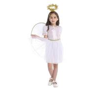 Générique Costume d'ange délicat pour Fille Ensemble de fête et de représentation scénique élégant (White, 8-10 Years)