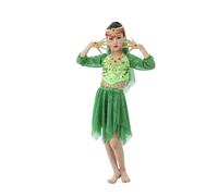 Générique Costume Danse Indienne Fille, Jupe Courte avec Manches Pailletées, Tenue De Spectacle Parfaite pour Les Représentations Orientales, pour Enfant 3 À 12 Ans