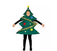 Générique Costume d'arbre de NoëL pour Enfant,Confortable et Pratique,avec Manches Courtes et Bonnet Assorti pour S'Habiller et Se DéShabiller Facilement,Parfait pour Les FêTes de NoëL(Dark Green,M)