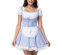 Générique Costume de Bavaroise, Costume FêTe de La BièRe Femme Jeune Bavaroise avec BièRe Robe Oktoberfest Oktoberfest Deguisement Halloween Femme Vampire Sexy Robe FêTe Fille
