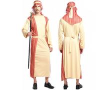 Générique Costume de Berger Saint Joseph Adulte - Gilet, Ceinture, Coiffe et Tunique - Costumes de Noël et Nouvel An pour Fêtes Costumées - Idéal pour Homme Adulte - costume berger adulte