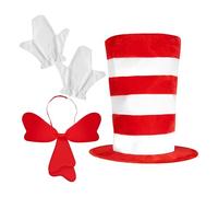 Générique Costume De Chat Dans Le Chapeau - Matériau Polyester | Tenue D'Halloween Pour Enfant Avec Fou Et Haut Forme Les Fêtes Des, Pièces Théâtre Scol