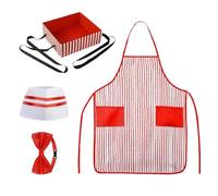 Générique Costume de chef de carnaval avec rayures rouges et chapeau assorti - Déguisement complet pour animer une fête foraine, un spectacle de rue, une fête d'école ou un événement