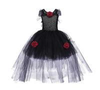 Générique Costume De Corpse Bride - Robe De Costume De Noël Des Filles Pour Les | Gothic Ghost Costume Costume Wigs Wig Drilate Delate Dead Bride Robe Pour Une Fille De 2 À 10 Ans