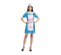 Générique Costume de Docteur Ensanglanté Halloween, Tenue d'Infirmière Zombie Adulte Halloween, Fournitures Cosplay Tenue Déguisement Fête Médecin Femmes Hommes Filles Garçons Adolescents