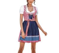 Générique Costume de Fête de La Bière pour Femme Robe de Fête de la Bière Robe Oktoberfest Robes Dirndl Allemande, Fêtes Traditionnelle Bavaroise, avec Tablier, Uniforme de Servante