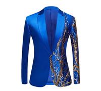 Générique Costume De Fête Pour Hommes À Paillettes Décontracté À Un Bouton Pour Costume Veste À Paillettes Haut De Fête Chemise Floral Bal Mariage Smoking Soirée Tenue Paillette Homme