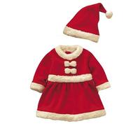 Générique Costume De Mère Noël pour Petite Fille,Habit Pere Noel Robe Tulle Tutu Moche Déguisement Père Princesse Tenue Bebe Fille Top Pantalon Chapeau 0 Mois-3 Ans (A#Rouge,1-2 Ans)