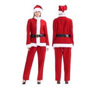 Générique Costume De Père Noël Luxe Pour Homme Cosplay Déguisement Santa Claus Taille Unique M Xxxl Ensemble Fête Noël Clause Saint Nicolas Tenue Habit Party Carnaval (Rouge#A,M)