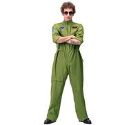 Générique Costume De Pilote De Chasse Adulte Combinaison pour Hommes Costumes De Militaires Et Aviateurs pour Fêtes De Cinéma Halloween Et Carnaval Combinaison De Pilote De Chasseur-Intercepteur