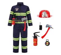 Générique Costume De Pompier 100/110/120/130/140cm Ensemble De Déguisement De Jeu De Rôle Deguisement Pompier Costume De Pompier Pour Garçons Chef Des Pompiers Cosplay Jeu De Rôle Jouets Accessoires