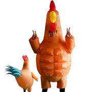 Générique Costume de Poulet Gonflable | Vêtements de Cosplay,Tenue de Poulet Gonflable avec Design des Muscles Abdominaux,Pour Halloween Carnaval Fête d'Anniversaire Festival Hommes Femmes