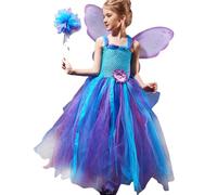 Générique Costume De Princesse Fée Pour Filles | Robe De Fête De Concours Avec Ailes - Costume De Fée Pour Tout-Petits - pour Maquillage Scène Performance Cosplay Fête Festival Noël Vacances Fierté