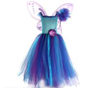 Générique Costume De Princesse Fée Pour Filles | Robe De Fête De Concours Avec Ailes - Costume De Princesse Fée - pour Maquillage Scène Performance Cosplay Fête Festival Noël Vacances Fierté