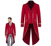Générique Costume de queue-de-pie d'Halloween | Accessoires de cosplay de costume de queue de pie d'Halloween médiéval | Halloween Men Deluxe Tailcoat pour les costumes de cosplay de jeu de rôle