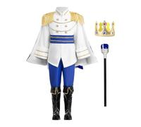 Générique Costume de Roi Costume Cosplay Halloween 7 Pièces avec Cape