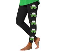 Générique Costume de St Patrick pour Femme - Legging Doux et Doux pour la Saint-Patrick - Trèfle Irlandais - Collants de Gym et de Yoga - Trèfle de Noël - Taille Haute - Contrôle du Ventre #1