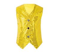 Générique Costume décontracté à Paillettes pour Filles et garçons, Robe de, débardeur sans Manches (Yellow, 6-12 Months)