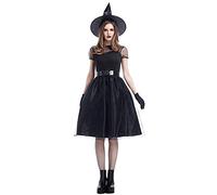 Générique Costume D'Halloween Femme,Costume De SorcièRe D'Halloween Costume De SorcièRe TempéRament De SorcièRe Costume De SorcièRe MaléFique Adulte