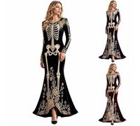Générique Costume d'halloween Gothique Femme Robe De Fête Vampire Look Usé pour Les Fêtes Thème d'halloween Et Les Rassemblements Entre Amis