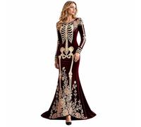 Générique Costume d'halloween Gothique Femme Robe De Fête Vampire Look Usé pour Les Fêtes Thème d'halloween Et Les Rassemblements Entre Amis