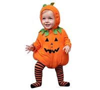 Générique Costume D'Halloween Pour Bébé,Déguisement Citrouille 3 Ans Halloween Deguisement Bebe 1 An Jupe Orange Déguisement Clown Tenue Garçon Combinaison Barboteuse (a-Orange,18-24 mois)