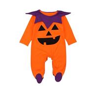 Générique Costume D'Halloween Pour Bébé Déguisement Citrouille Bebe Halloween Fille 18 Mois Grenouillère Garçon 6 Combinaisons Et Barboteuses Deguisement Malefique Orange