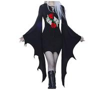 Générique Costume d'halloween pour Femme Manches cloche rétro du milieu du siècle Robe Femme Médiévale À Manches Trompette Reine Victorienne Robe Maxi De Renaissance Gothique Costume De Carnaval