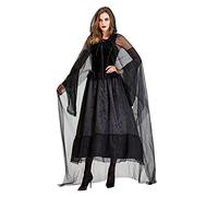 Générique Costume d'Halloween pour femme Robe d'Halloween fantôme 3Pcs | Costume de Sorcière Effrayant à Cape et Gants Cape Fantôme en Tulle Effrayants Sorcière Horreur Mariée Halloween Cosplay