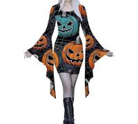 Générique Costume d'Halloween pour Femme Robe médiévale Renaissance Viking Medievale Vintage Couleur Uni Cosplay Deguisement Carnaval Adulte Halloween
