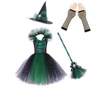 Générique Costume d'halloween pour Fille,Costume d'habillage Costumes et de Carnaval Robes FêTe Halloween Ensemble Robe avec sanglante Mascarade 3-16 Ans