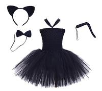 Générique Costume d'halloween pour Fille Déguisement Halloween Cosplay Fête DéContracté Robe Midi Sorcière Enfant Deguisement Carnaval Robes Fantaisie