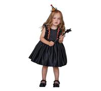 Générique Costume d'halloween pour Fille Enfant Deguisement Médiévale Halloween Family Fantaisie Sorcière de Vampire Robe avec sanglante Soirée Fête