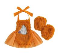 Générique Costume d'halloween pour Fille Gothique Lolita Robe DéContracté Midi Sorcière Enfant Deguisement Carnaval Halloween avec sanglante Cosplay
