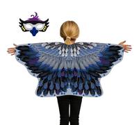 Générique Costume d'oiseau pour enfant,Ensemble de Costume Confortable pour Déguisement | Cape et masque de pour la scène | pour Enfant Fête Déguisée Spectacle École Danse