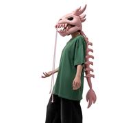Générique Costume Doudou Squelette de Dinosaure,Accessoire De Tête En Crâne 3D Et Costume D'Épine Dorsale - Tenue Dinosaure Réaliste et Portable | pour et Adultes Halloween