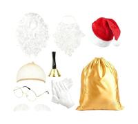 Générique Costume Du Père Noël, Ajustement De Confort Toute La Journée, Tissu, Santa Claus Beard And Wig Set, Accessoires De Costumes De Noël, Utilisation Polyvalente, Pour Adultes, Hommes Et Femmes