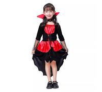Générique Costume Effrayant Halloween Enfant Maquillage Fête Cosplay Vêtement Scène Performance Tenue Garçon Vampire pour Fête Déguisement (C-Black, 9-10 Years)