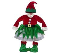 Générique Costume Elfe De Noël pour Fille Enfants, Costumes de Noël, Déguisement Lutin pour Fille Elfe, Ensemble Costumes d'elf Nouvelle Année Cosplay Mascarade