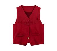 Générique Costume Enfant Bavarois Occidentaux Cowboy Cowgirl Tenues Ouvert Vestes Enfants Gilet Oktoberfest pour Garçons Filles Deguisement Halloween Fête Populaire La Fête de La Bière Carnaval