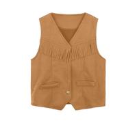 Générique Costume Enfant Bavarois Occidentaux Cowboy Cowgirl Tenues Ouvert Vestes Enfants Gilet Oktoberfest pour Garçons Filles Deguisement Halloween Fête Populaire La Fête de La Bière Carnaval
