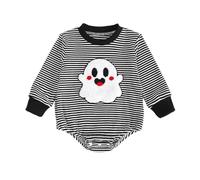 Générique Costume Enfant Deguisement Halloween Enfant,Body à Manches Longues et Col Ras du Cou Body avec Un Arc VêTements avec ImpriméS d'halloween Vêtements pour Les Festivals